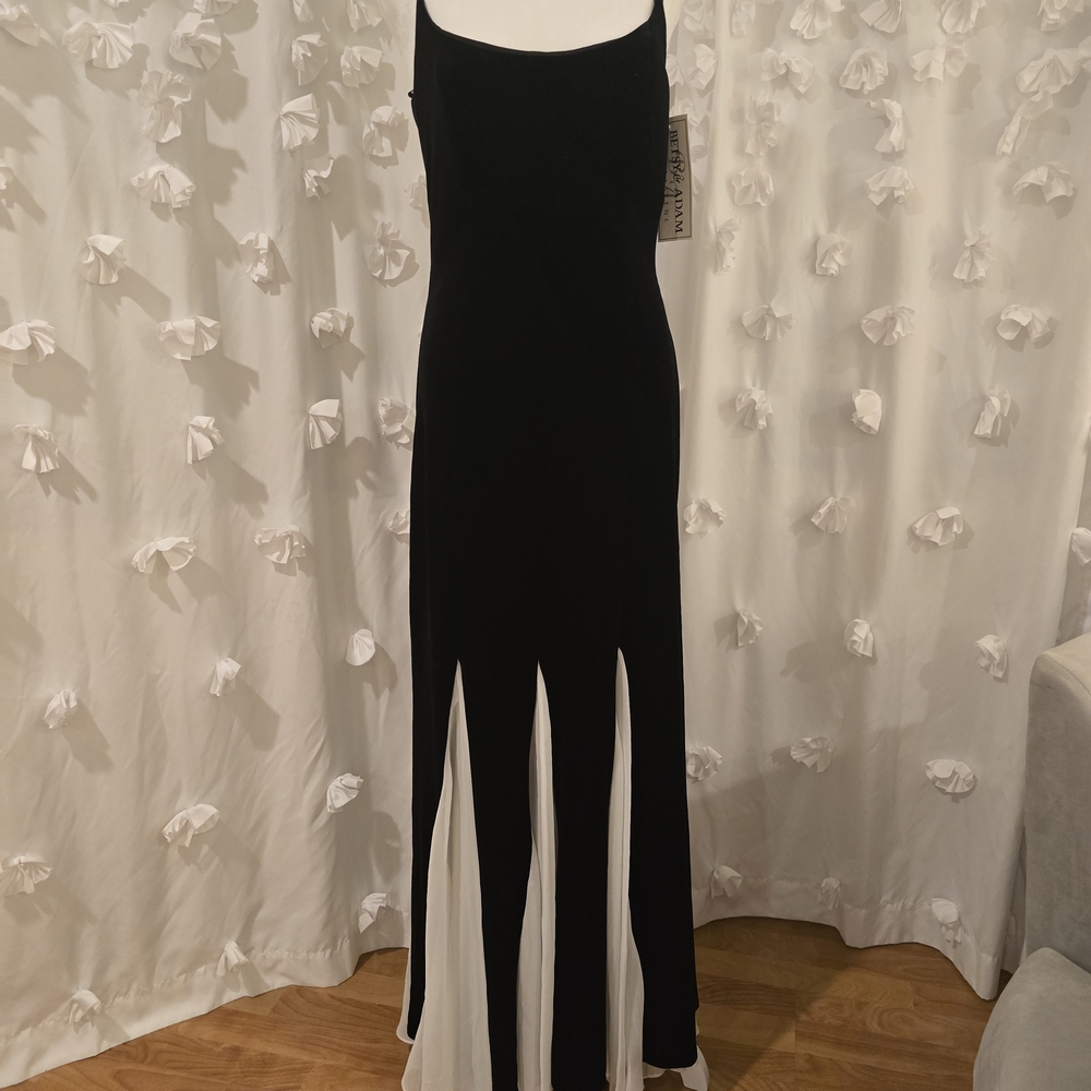 Betsy & Adam Black and White Maxi Dress